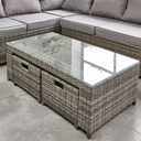 Juego de sala esquinera para jardín (Gris)