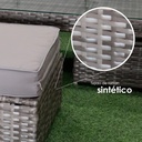 Juego de sala esquinera para jardín (Gris)