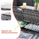 Juego de sala esquinera para jardín Gris