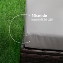 Juego de sala esquinera para jardín de mimbre exteriores