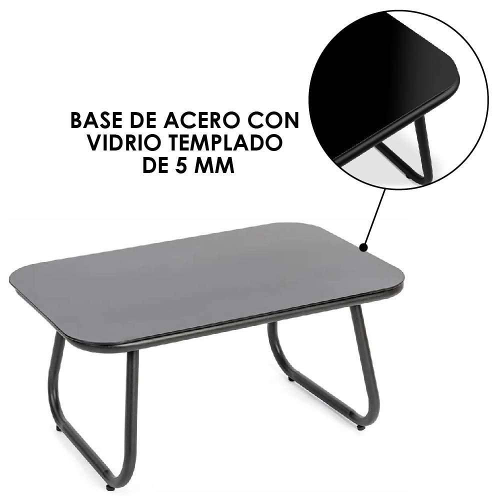 Sala de Jardín de 4 Piezas Gris