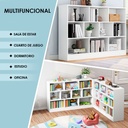 Librero organizador de 10 cubos (blanco)