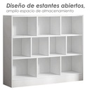 Librero organizador de 10 cubos (blanco)