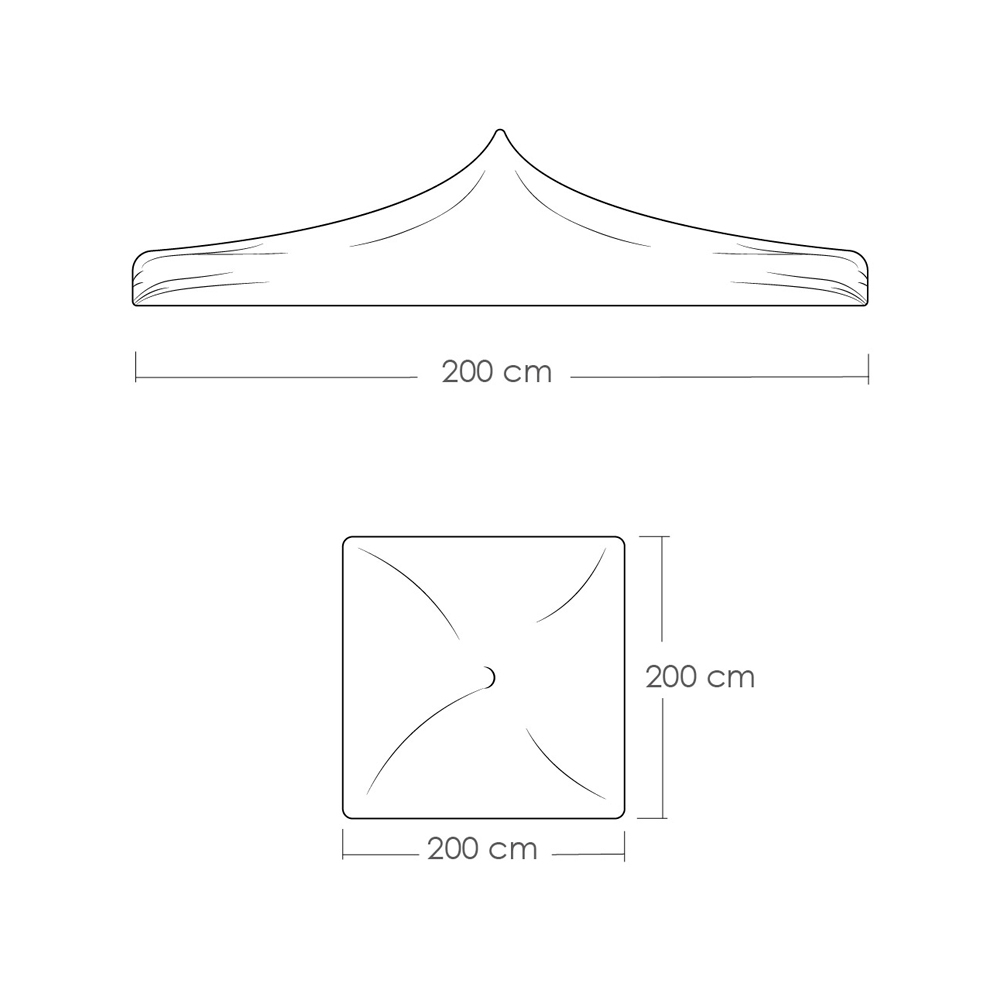2 Lonas Impermeables 2x2 Blanco