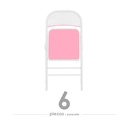 6 Sillas Plegables Rosa