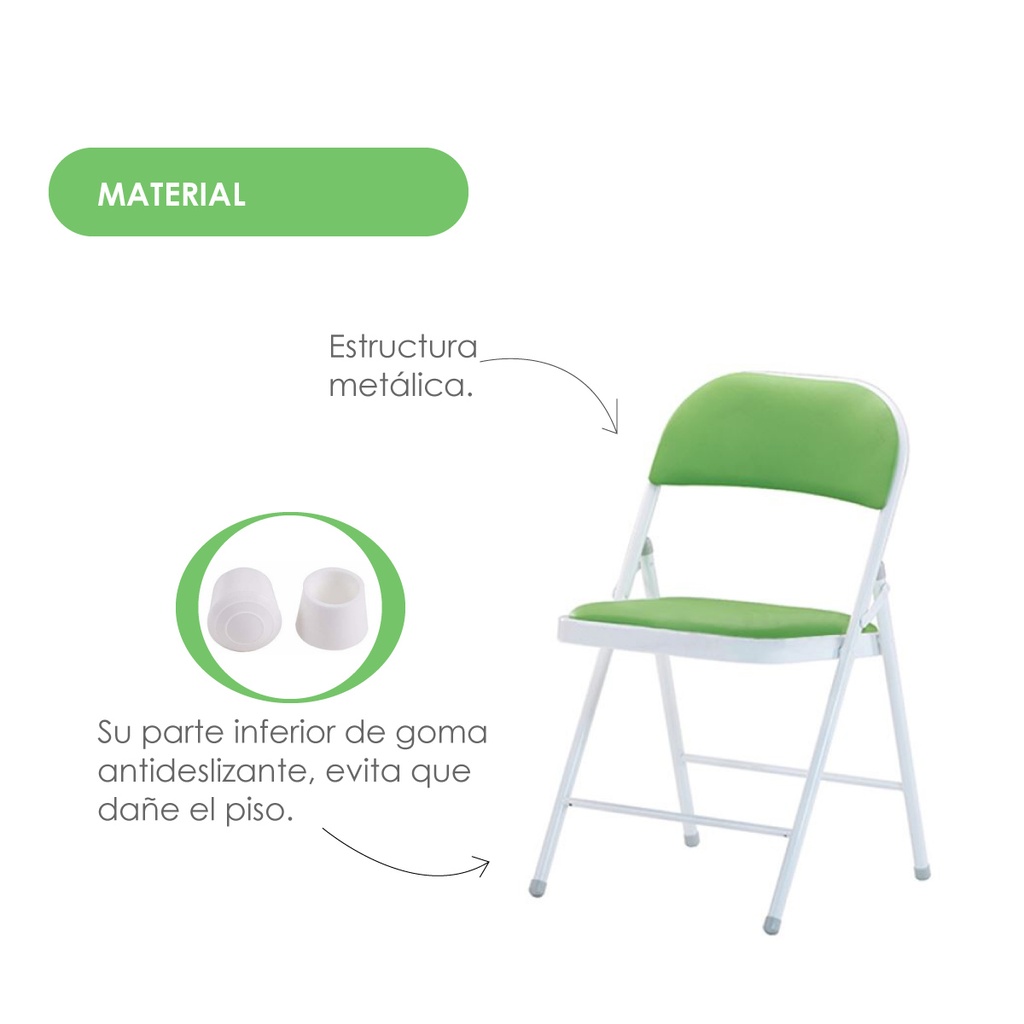 6 Sillas Plegables Verdes