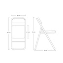Silla plegable acojinada  Anaranjado
