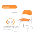 Silla plegable acojinada  Anaranjado