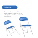 Silla plegable acojinada  Azul