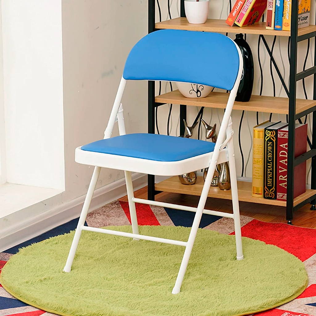 Silla plegable acojinada  Azul claro