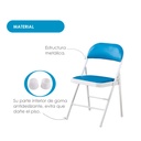 Silla plegable acojinada  Azul claro