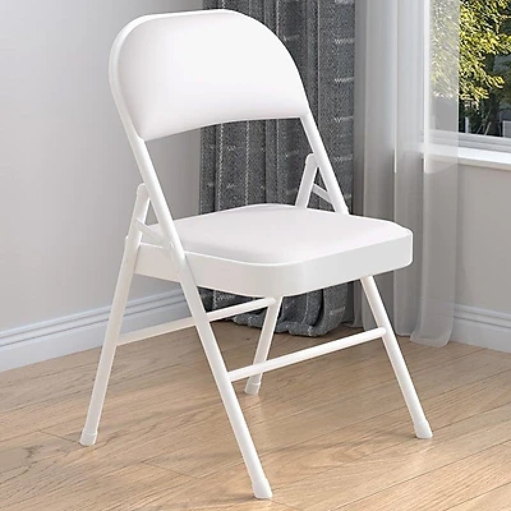 Silla plegable acojinada  Blanca