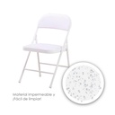 Silla plegable acojinada  Blanca