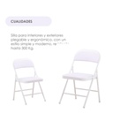 Silla plegable acojinada  Blanca