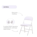 Silla plegable acojinada  Blanca