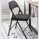 Silla plegable acojinada  Negro