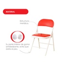 Silla plegable acojinada  Roja