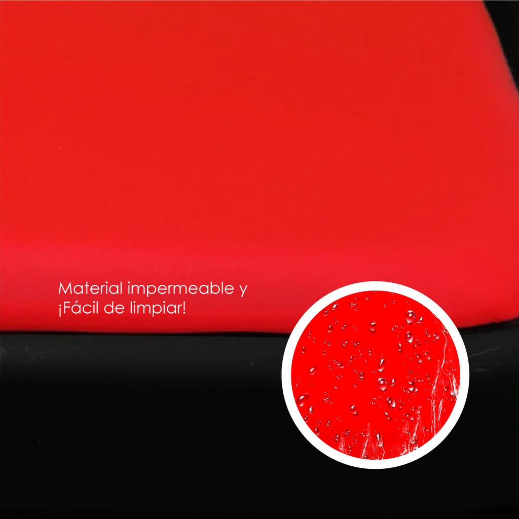 Silla plegable acojinada  Rojo con negro