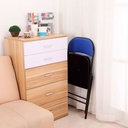 Silla plegable acojinada Azul con negro