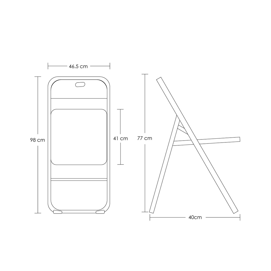 Silla plegable para exteriores apilable Azul