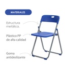 Silla plegable para exteriores apilable Azul