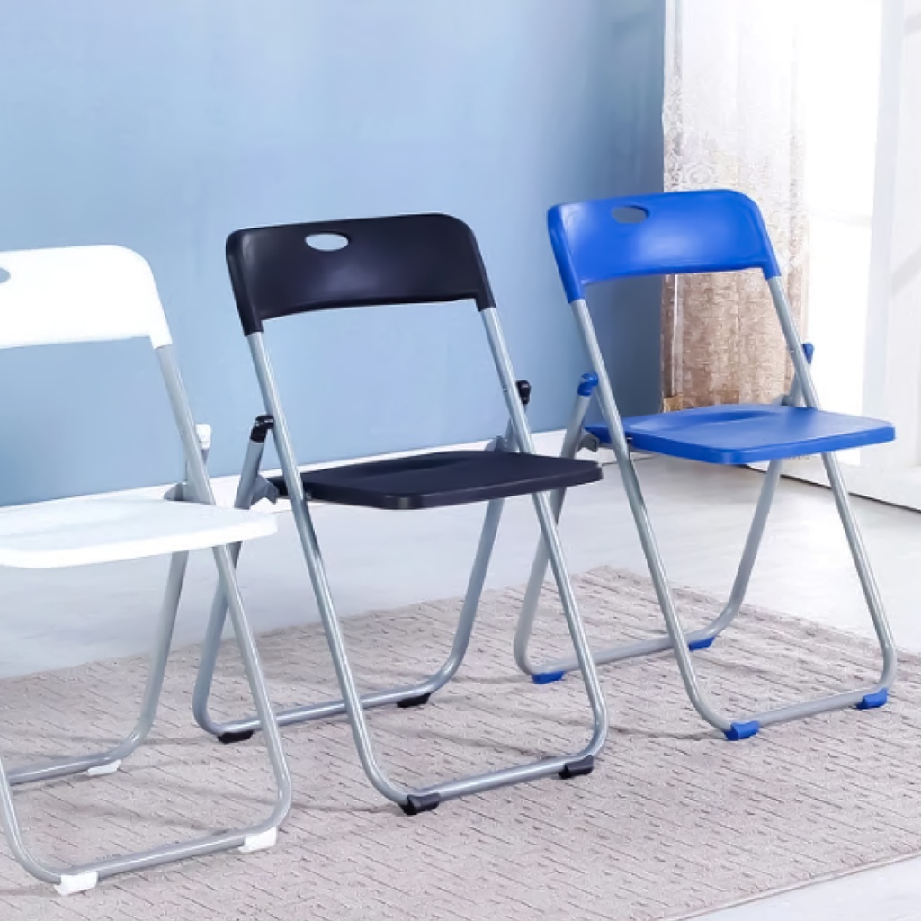 Silla plegable para exteriores apilable Azul