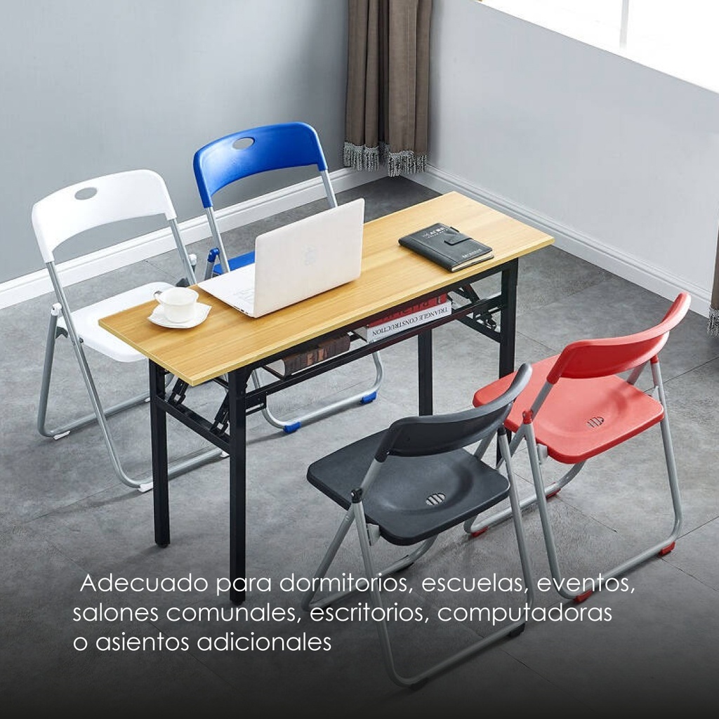 Silla plegable para exteriores apilable Azul