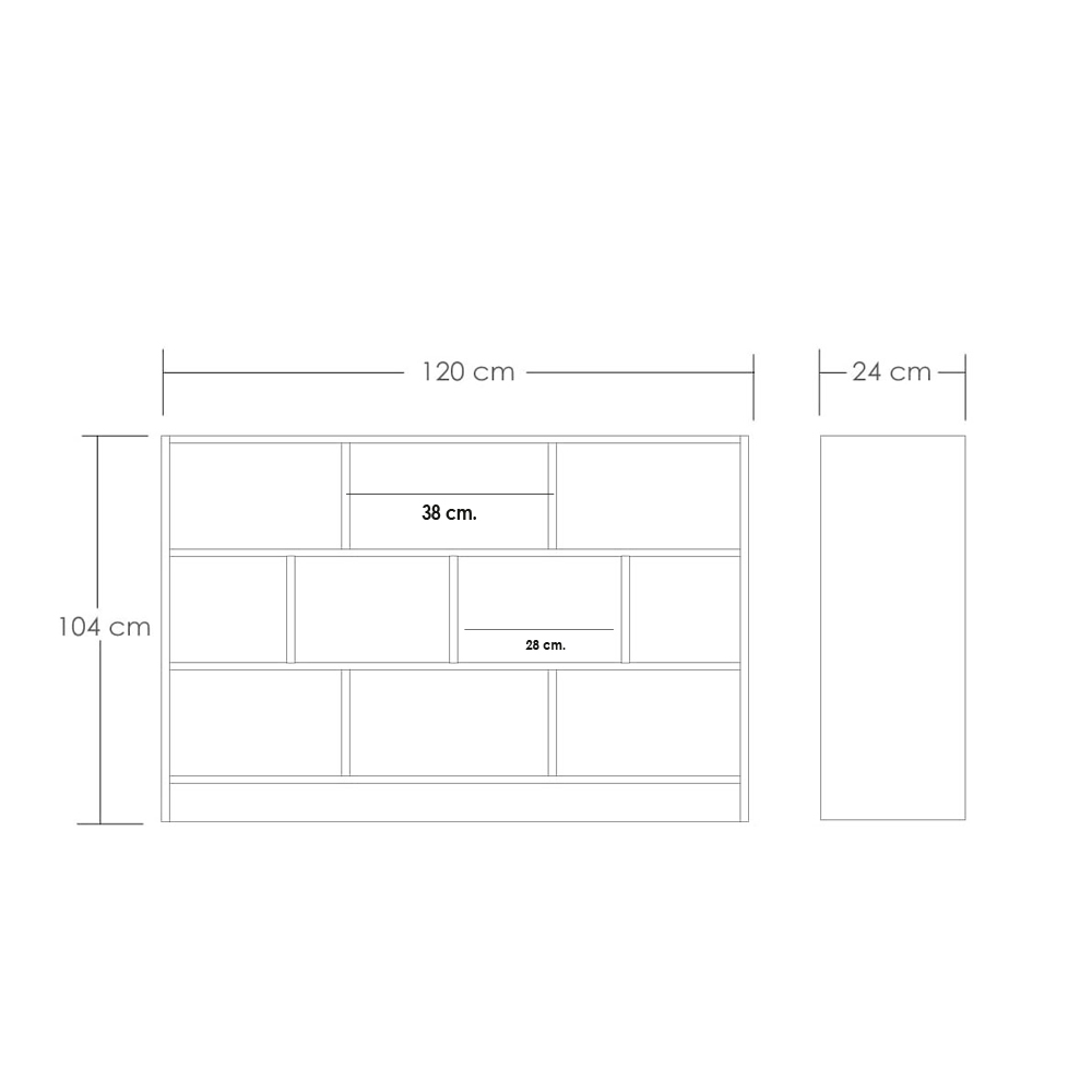 Librero organizador de 10 cubos Maple