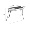 Asador Plegable Color Plateado