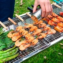 Asador Plegable Color Plateado