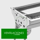 Asador Plegable Color Plateado