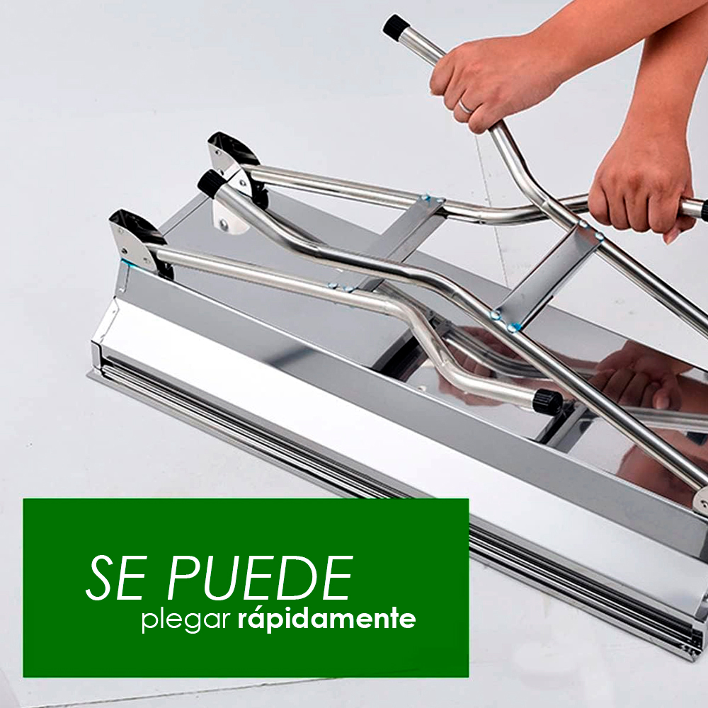 Asador Plegable Color Plateado