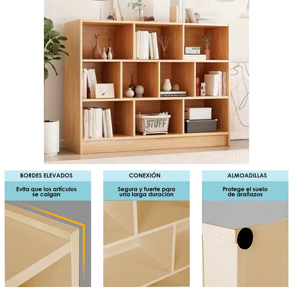 Librero organizador de 10 cubos Maple