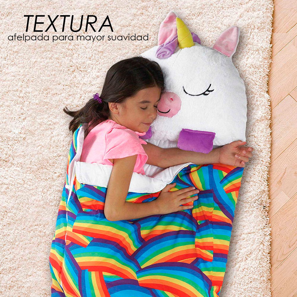Bolsa de dormir 2 en 1 para niño Unicornio Blanco