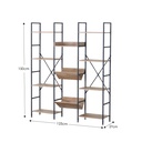 Librero organizado triple ancho
