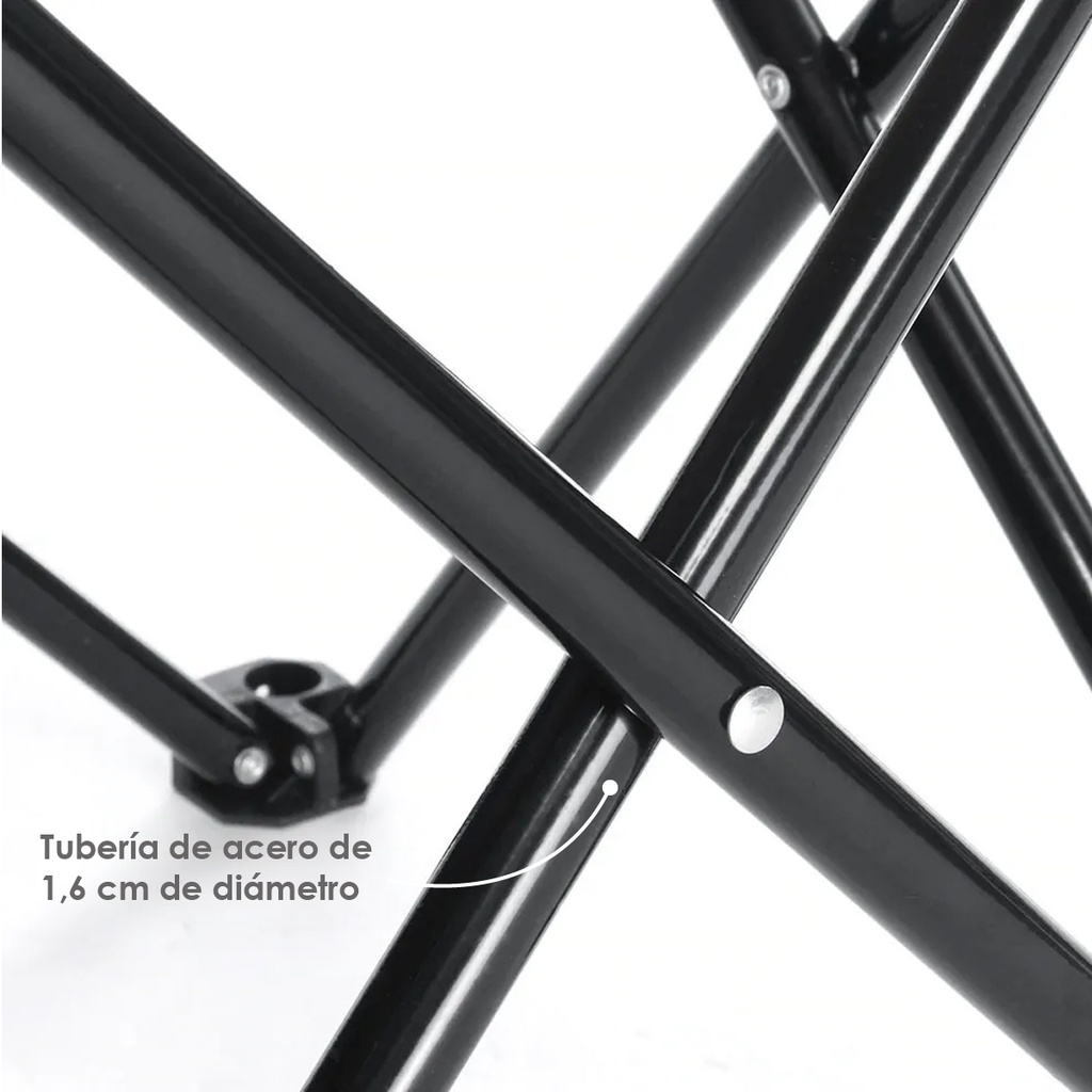 4 Sillas plegables impermeables con funda y portavasos Militar