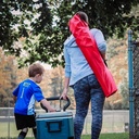 4 Sillas plegables impermeables con funda y portavasos Rojo