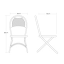 Silla metálica para exteriores jardín tipo jaula color blanco