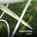 Silla metálica para exteriores jardín tipo jaula color blanco