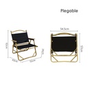 Silla plegable camping de metal negra