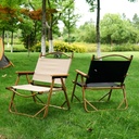 Silla plegable camping de metal negra