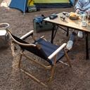 Silla plegable camping de metal negra