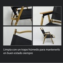 Silla plegable camping de metal negra