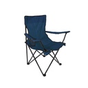 Silla plegable impermeable con funda y portavasos (Azul marino)