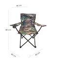 Silla plegable impermeable con funda y portavasos (Militar)
