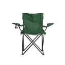 Silla plegable impermeable con funda y portavasos (Verde)