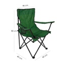 Silla plegable impermeable con funda y portavasos (Verde)