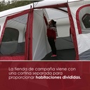 Tienda de campaña familiar extra grande Rojo