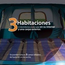 Tienda de campaña familiar grande Azul