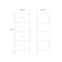 Gabinete con 4 cajones beige